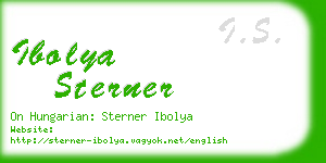 ibolya sterner business card